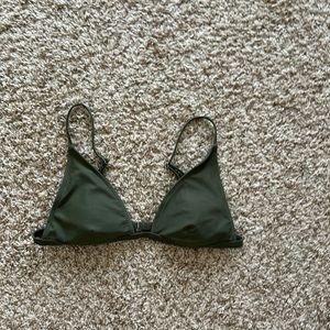 Olive Green Triangle Bikini Top
